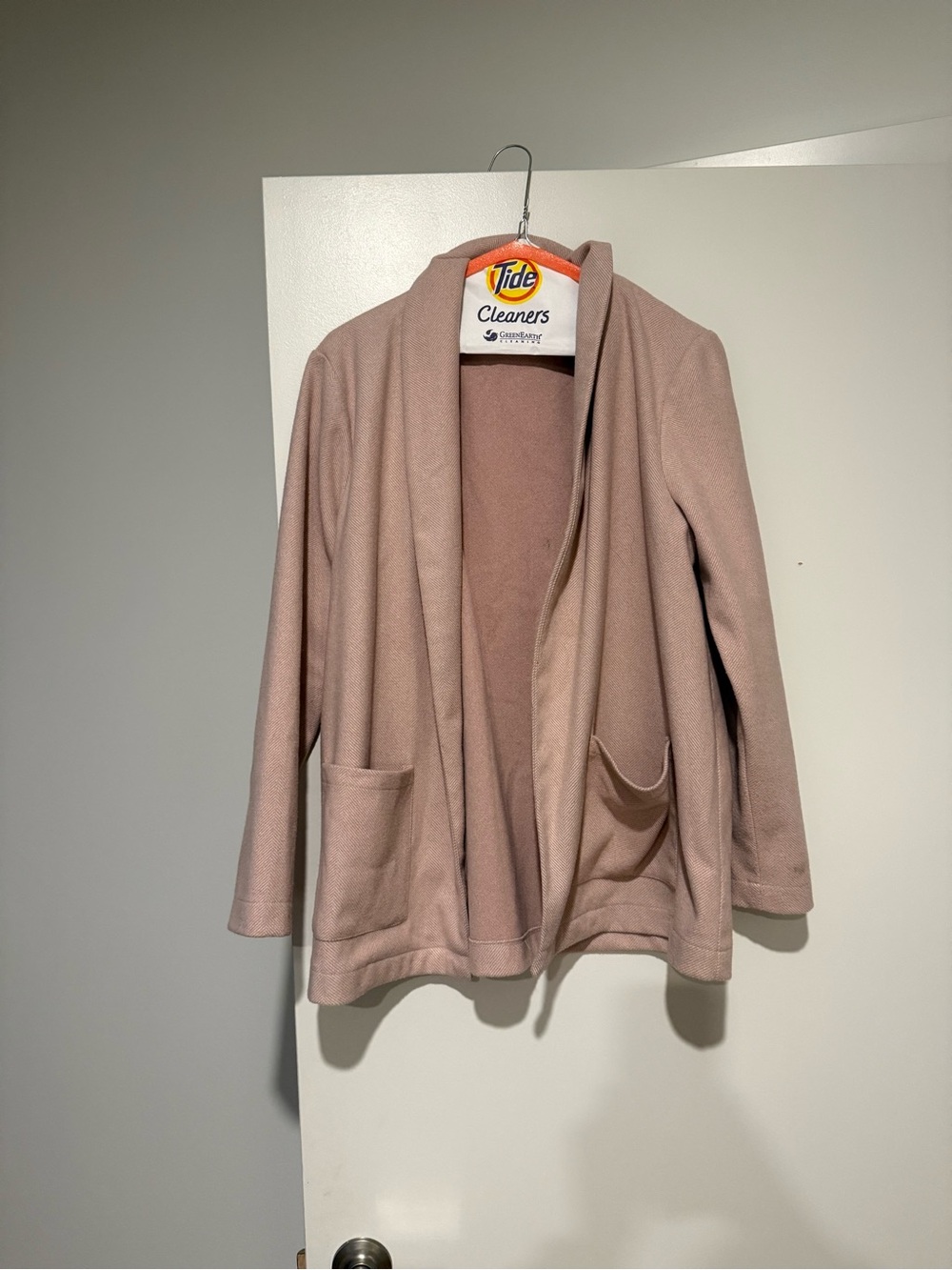 BB Dakota Blush Pink Open Front Cardigan Jacket – Size Medium